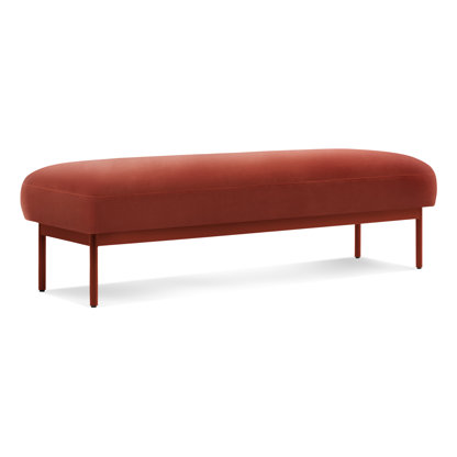 red bedroom bench