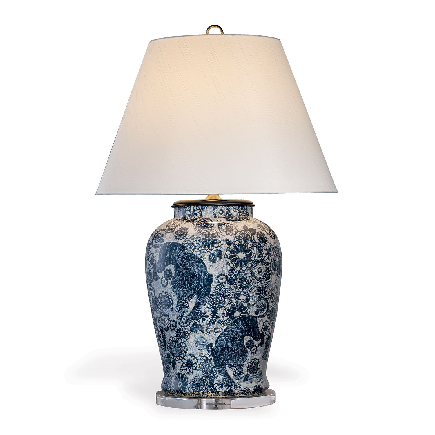 blue table lamp base