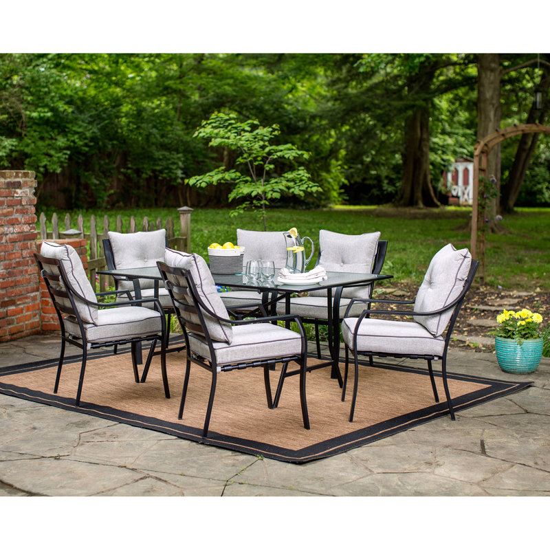 Bozarth 7 Piece Dining Set With Cushions Reviews Joss Main Bozarth 7 Piece Dining Set With