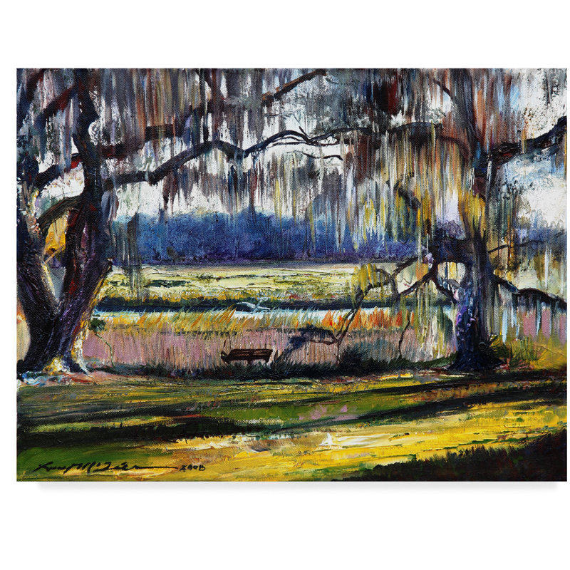 Charlton Home Lowcountry Spanish Moss Escape Acrylic Painting Print On Wrapped Canvas Wayfair