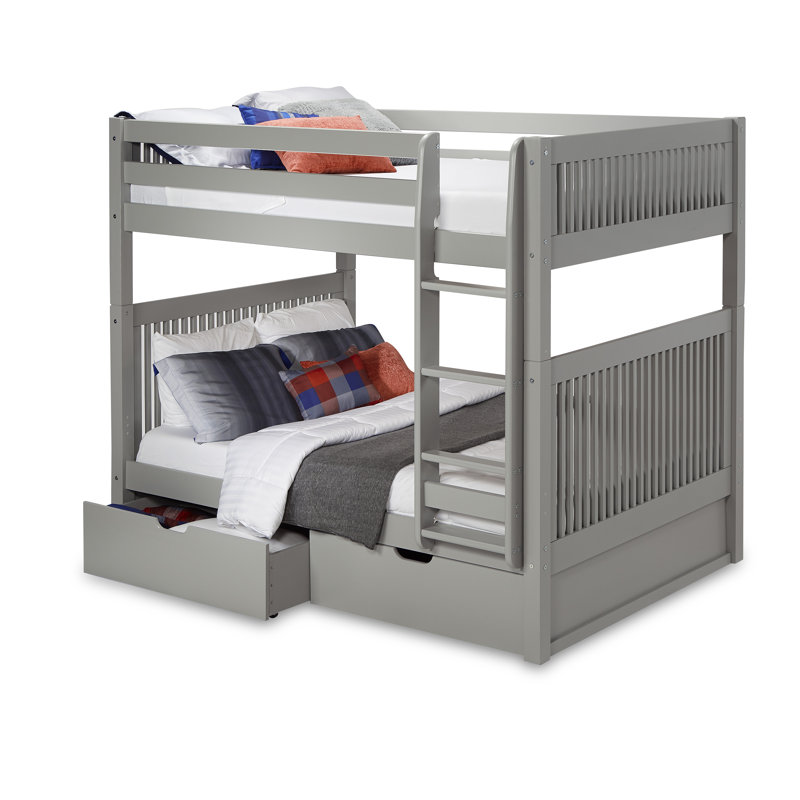 Harriet Bee Rabon Full Over Full Bunk Bed With Drawers Reviews Wayfair