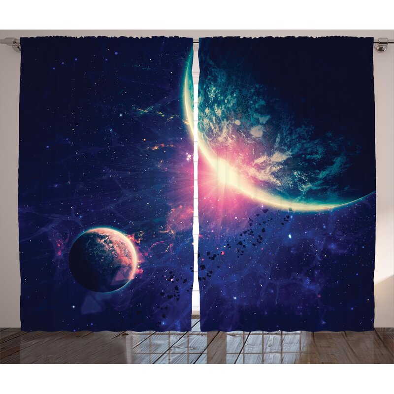 Brayden Studio® Sydnie Galaxy Outer Space Theme Planet Earth Mars in ...