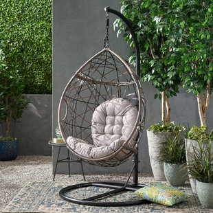 patio wicker swing chair wayfair