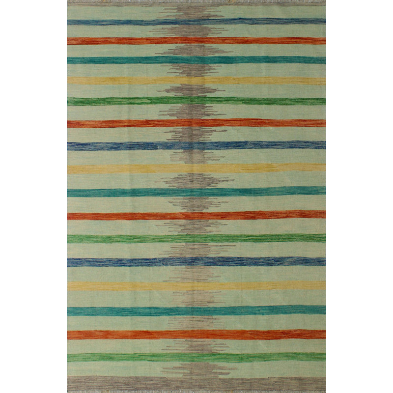 Isabelline One Of A Kind Reta Kilim Rusty Hand Woven Wool Red Area Rug Wayfair