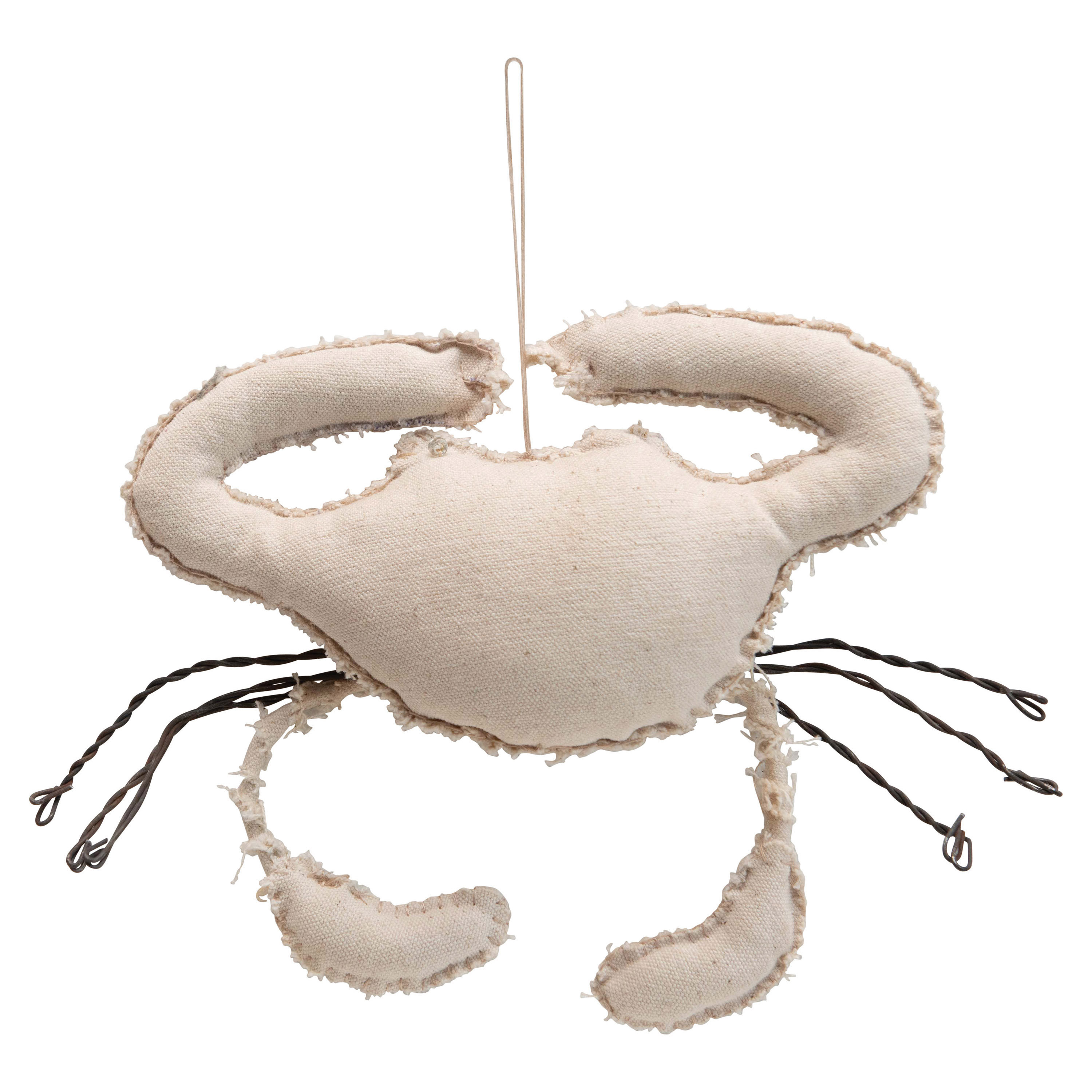 The Holiday Aisle Canvas And Wire Crab Hanging Figurine Ornament Wayfair