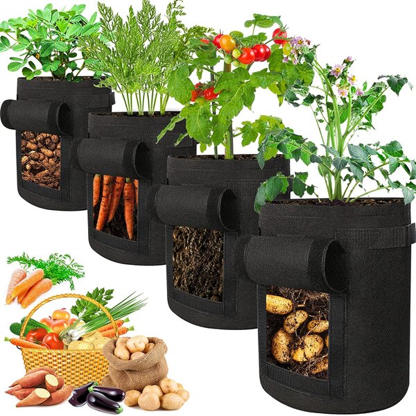 USA Durable Reusable Potato Bags Tomato Veg Balcony Patio Planters Grow Tub Bag 
