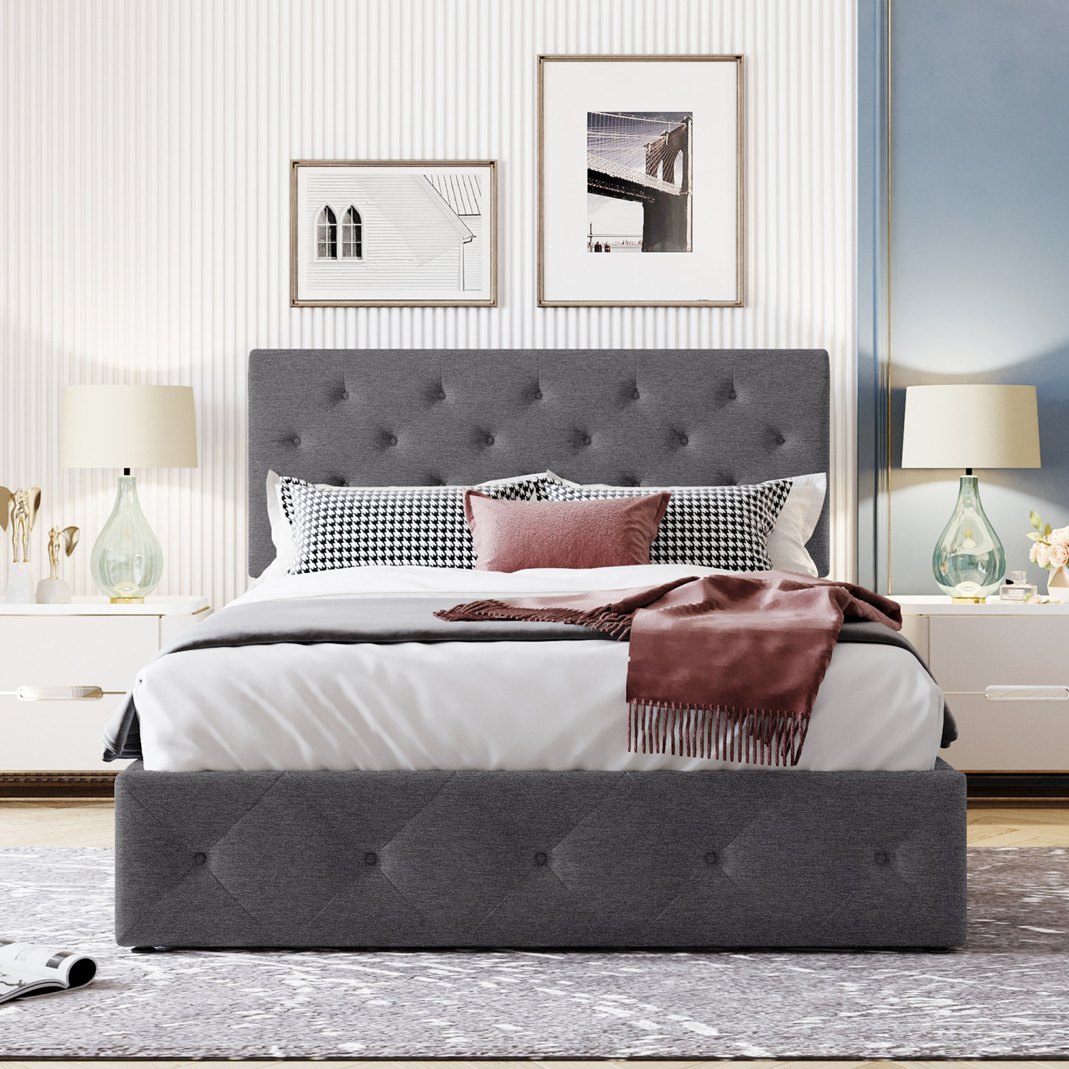 Red Barrel Studio® Tyresa Upholstered Storage Bed | Wayfair