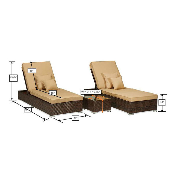 Breakwater Bay Ismail Monaco 3 Piece Rattan Seating Group Conversation Set With Cushions Reviews Wayfair
