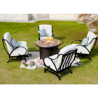Three Posts Northridge 5 Piece Rattan Multiple Chairs Seating