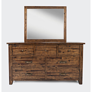 Go to store & view more images Reddin 6 Drawer Double Dresser with Mirror by Loon Peak