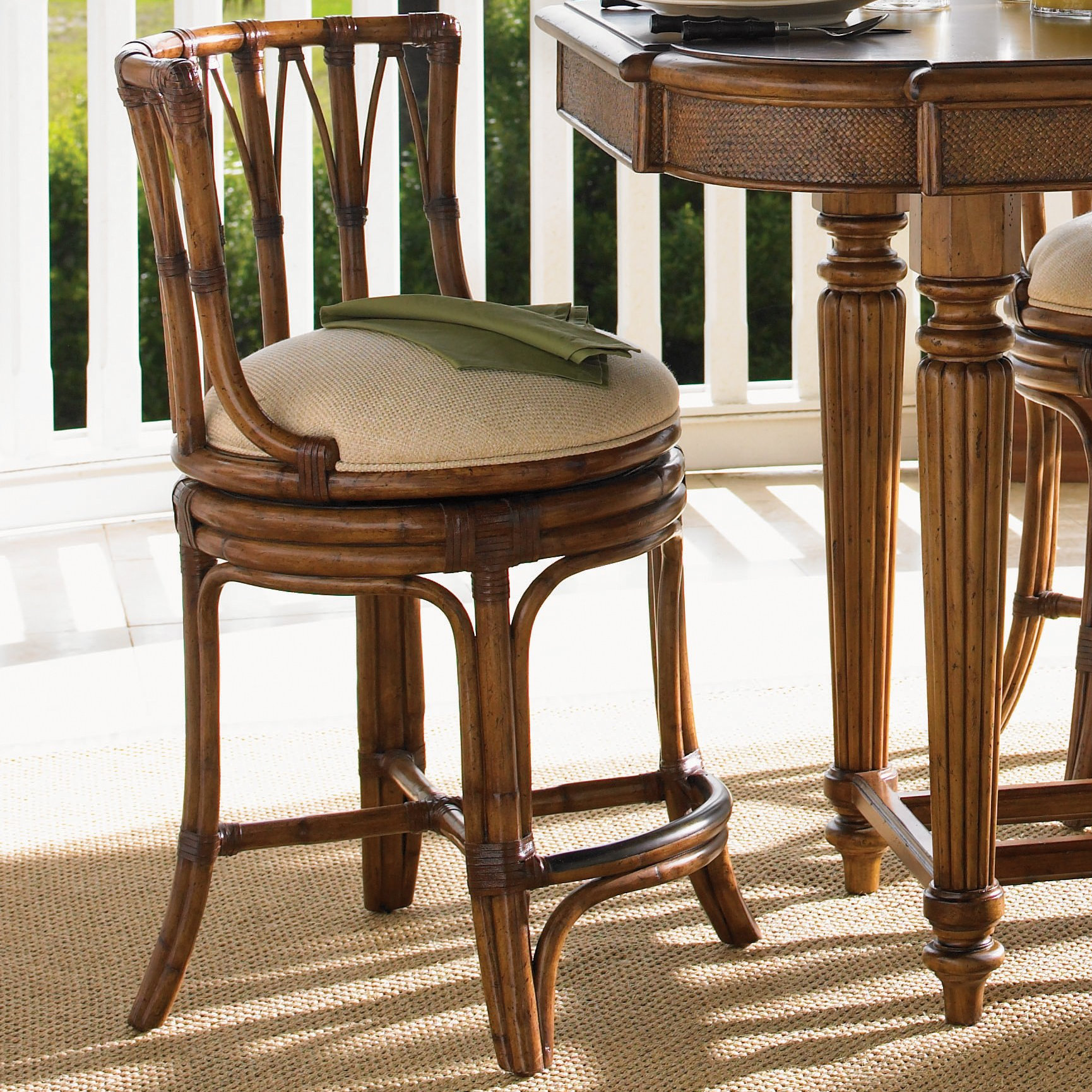Tommy Bahama Home Island Estate 24 Patio Bar Stool With Cushion Reviews Wayfair