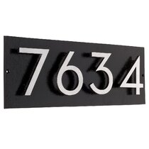 911 Visibility Signage 13 x 8 inches  Any Number and Letters 3 Copper Color Vintage Arch Address Plaque Home Address Sign Decorative Personalized Large House Number Garden Wall Sign Any Font 