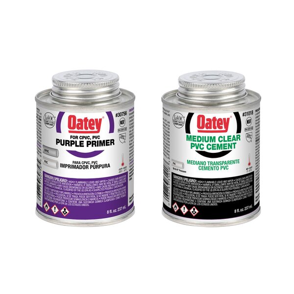 Oatey 8 Oz. PVC Pipe Cement and NSF Primer Handy Pack | Wayfair