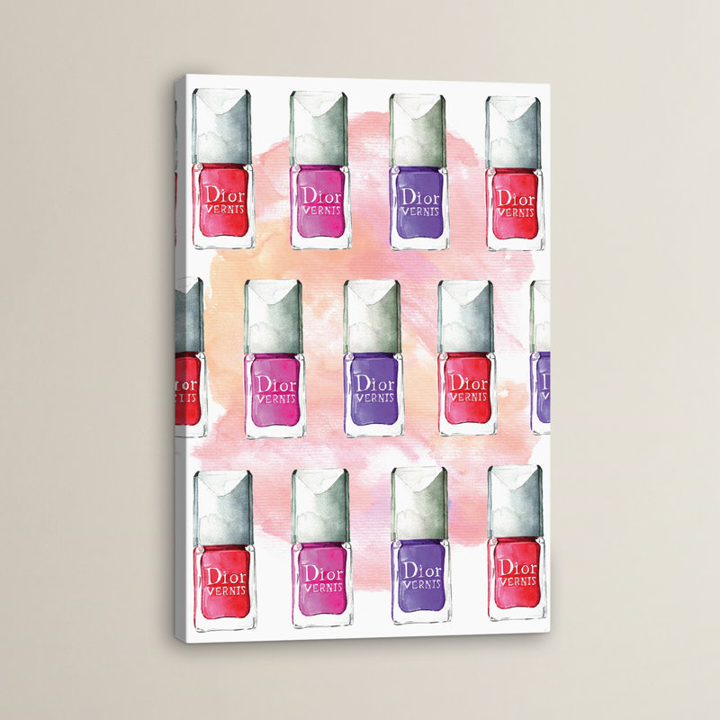 House Of Hampton Dior Nail Polish Painting Print On Wrapped Canvas