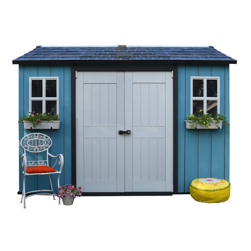 Keter Oakland 11 Ft W X 7 5 Ft D Plastic Storage Shed Reviews Wayfair