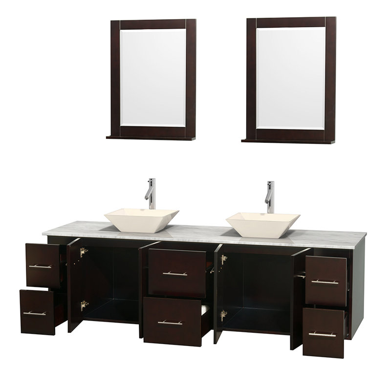 Espresso Bathroom Mirror Modern Green House Wyndham Collection Centra 80 Double Espresso Bathroom Vanity Set Rh Wayfair Com Framed Mirror