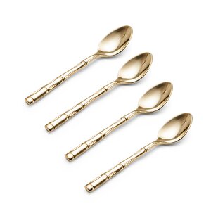 Hotel Fashion Elegant Coffee Dessert Fruit Spoon Cutlery Set with Swan Feather Holder Decoration Household Tableware for Home Gold Fruit Spoon Cutlery 