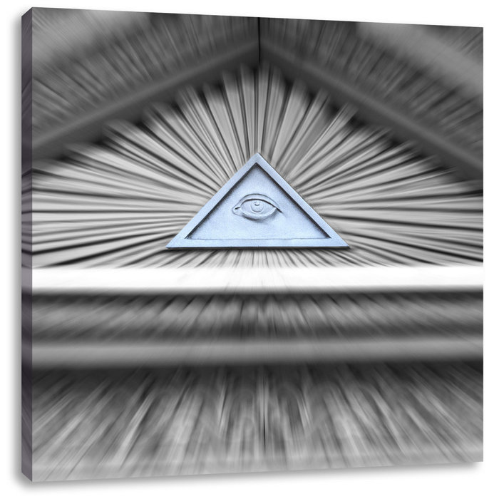 East Urban Home Abstract Roof With Illuminati Eye Photographic Print On Canvas Wayfair Co Uk