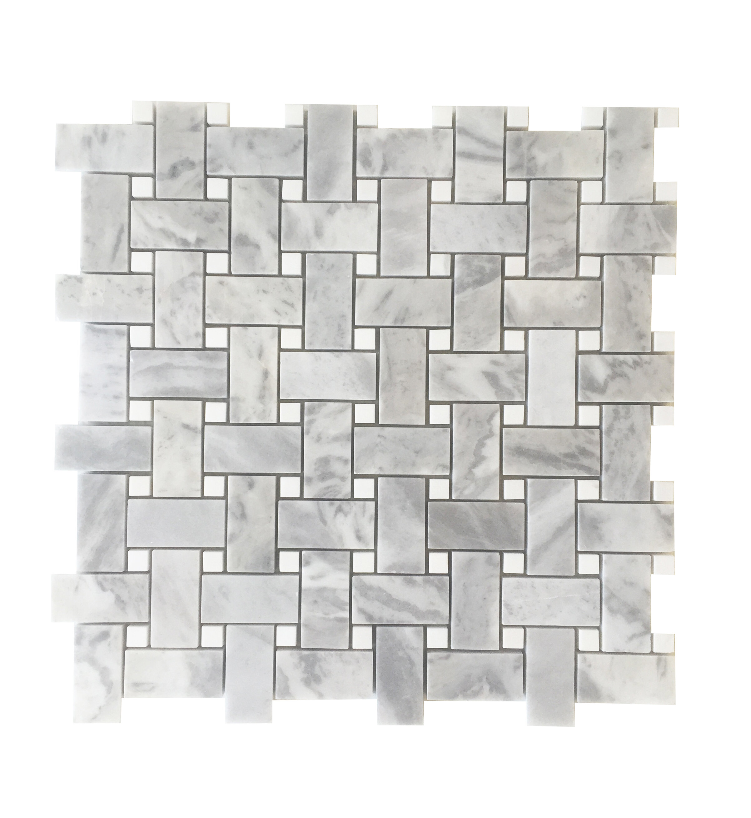 Seven Seas Basket Weave Mosaic Polished In Blue Argentino With Dolomite Dot Wayfair