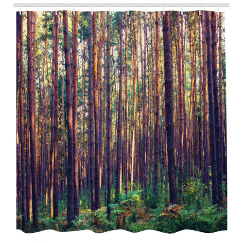 forest shower curtain