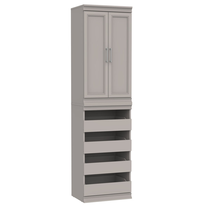 Modular Storage 21.38" W Closet System with Doors & Drawers Finish: Gray