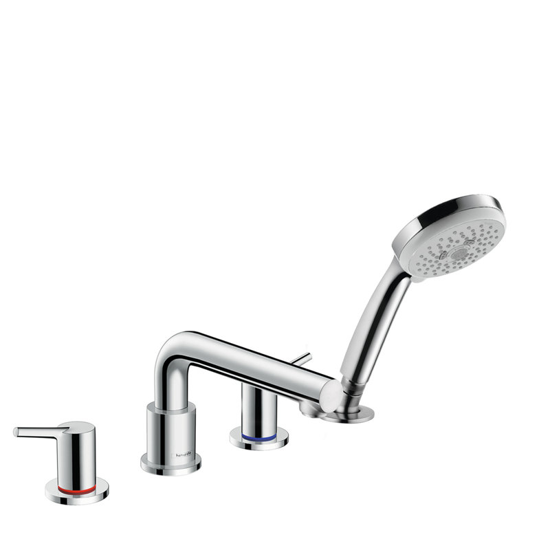 Hansgrohe Talis S Double Handle Deck Mounted Roman Tub Faucet Trim With Diverter And Handshower Wayfair