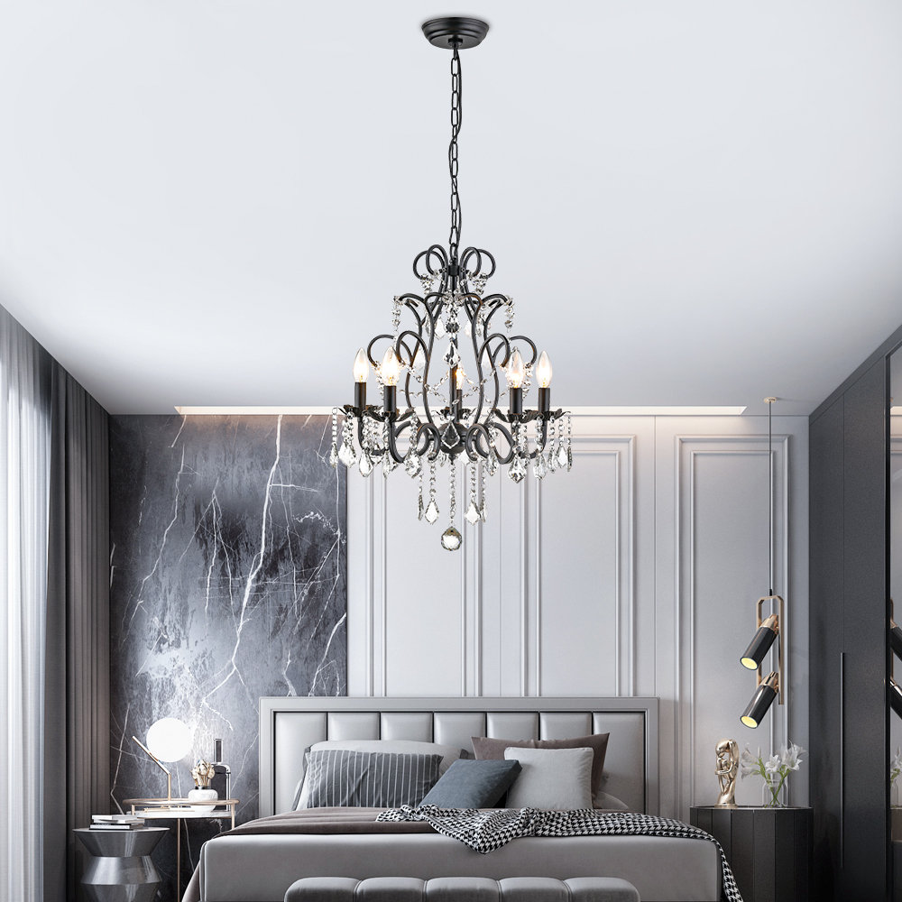 House Of Hampton Aren 5 Light Candle Style Tiered Pendant Wayfair Light Candle Style Tiered Pendant