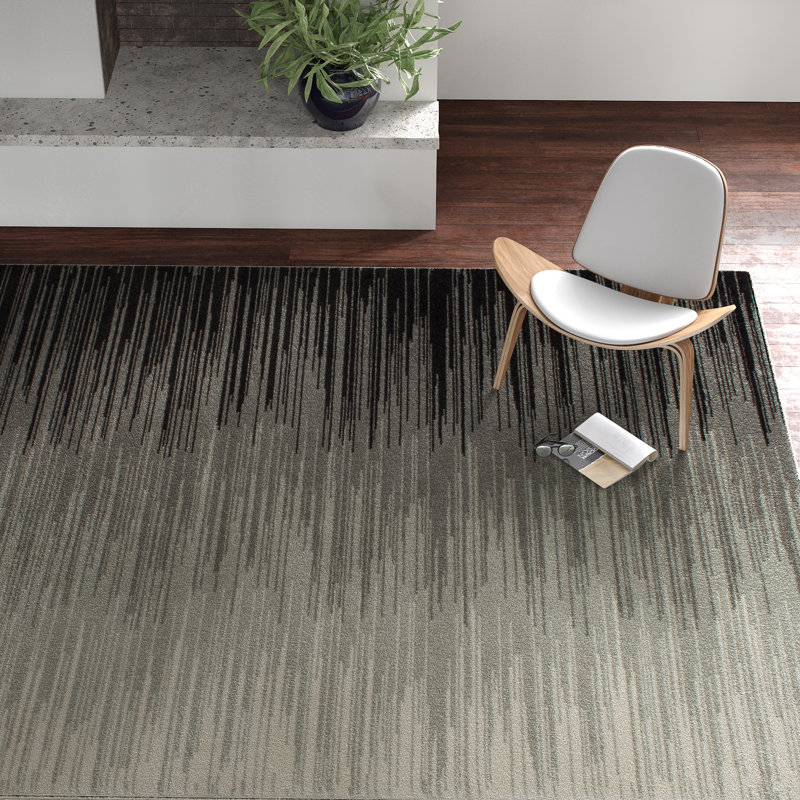 Stagner Abstract Black Area Rug Reviews Allmodern