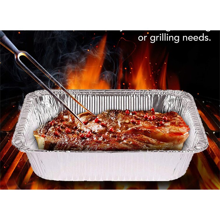 3 x Aluminium Foil Grill Catering Cooking Serving BBQ Tray