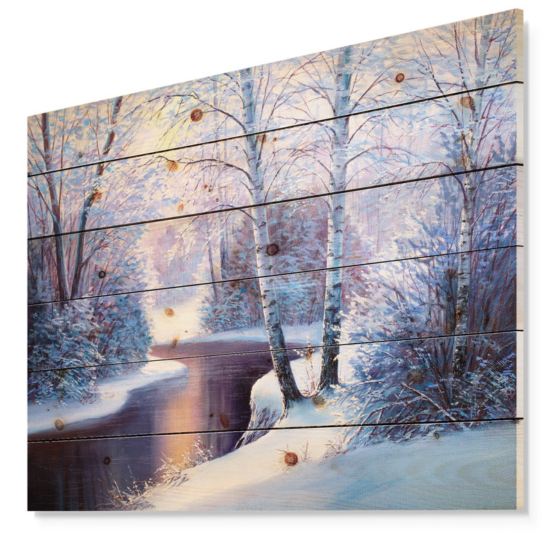 East Urban Home Winter Forest In River Sunset Landscapes