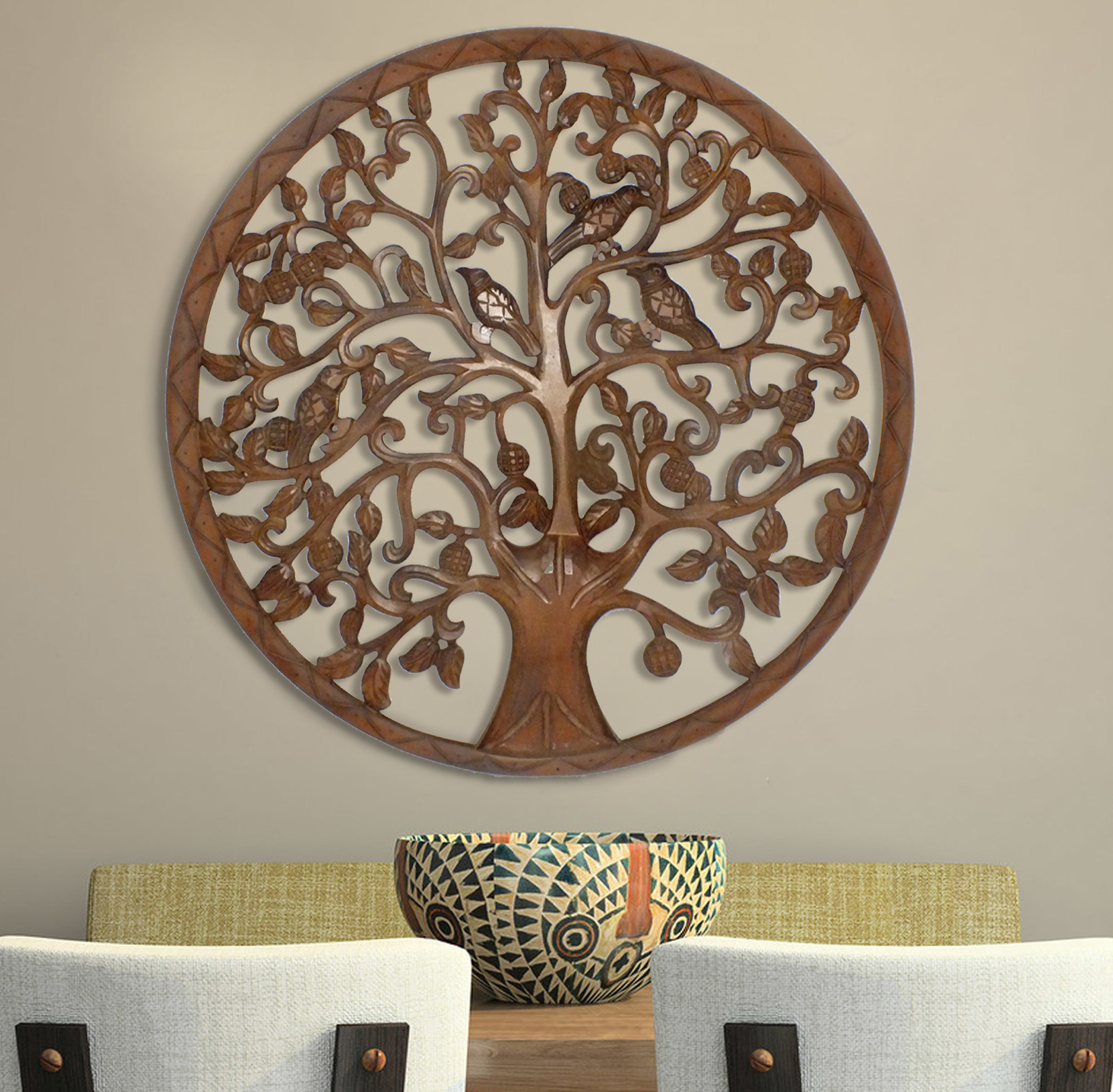 August Grove Circular Wood Wall Decor Wayfair