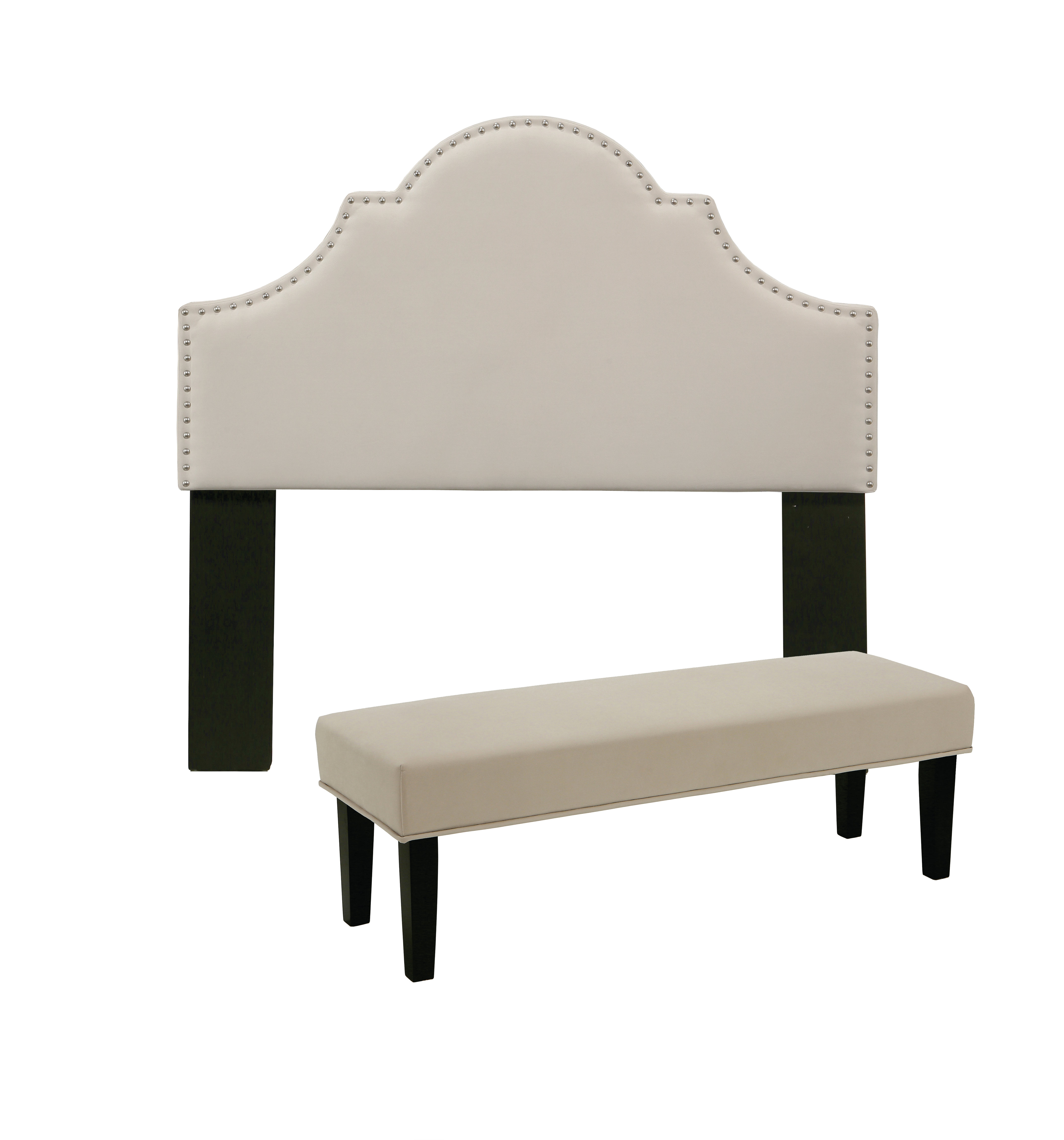 Darby Home Co Stepanie Upholstered Panel Headboard And Bench Wayfair