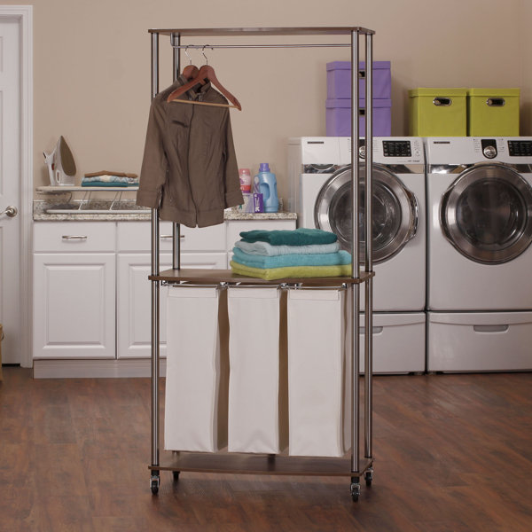 Canvas Rolling Laundry Cart Wayfair