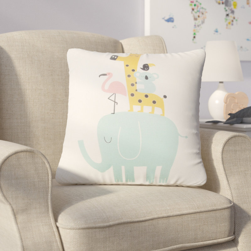 Zoomie Kids Halloway Elephant Throw Pillow Reviews Wayfair