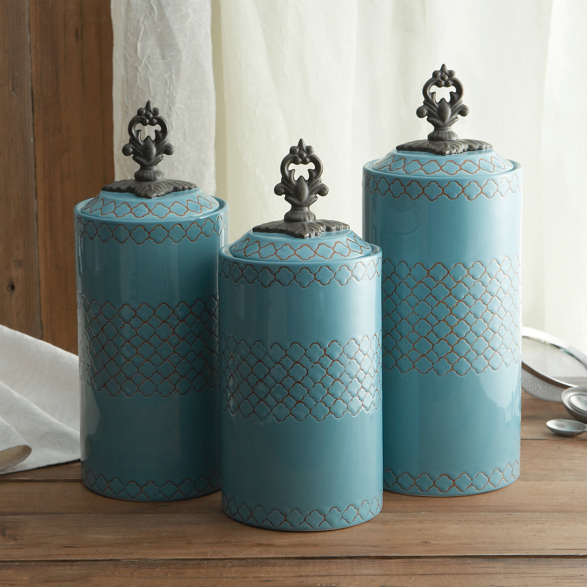 3 Piece Cylinder Kitchen Canister Set Reviews Joss Main