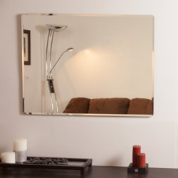 Rectangular Wall Mirror andover mills rectangle metal frameless wall mirror & reviews Rectangular Wall Mirror andover mills rectangle metal frameless wall mirror & reviews