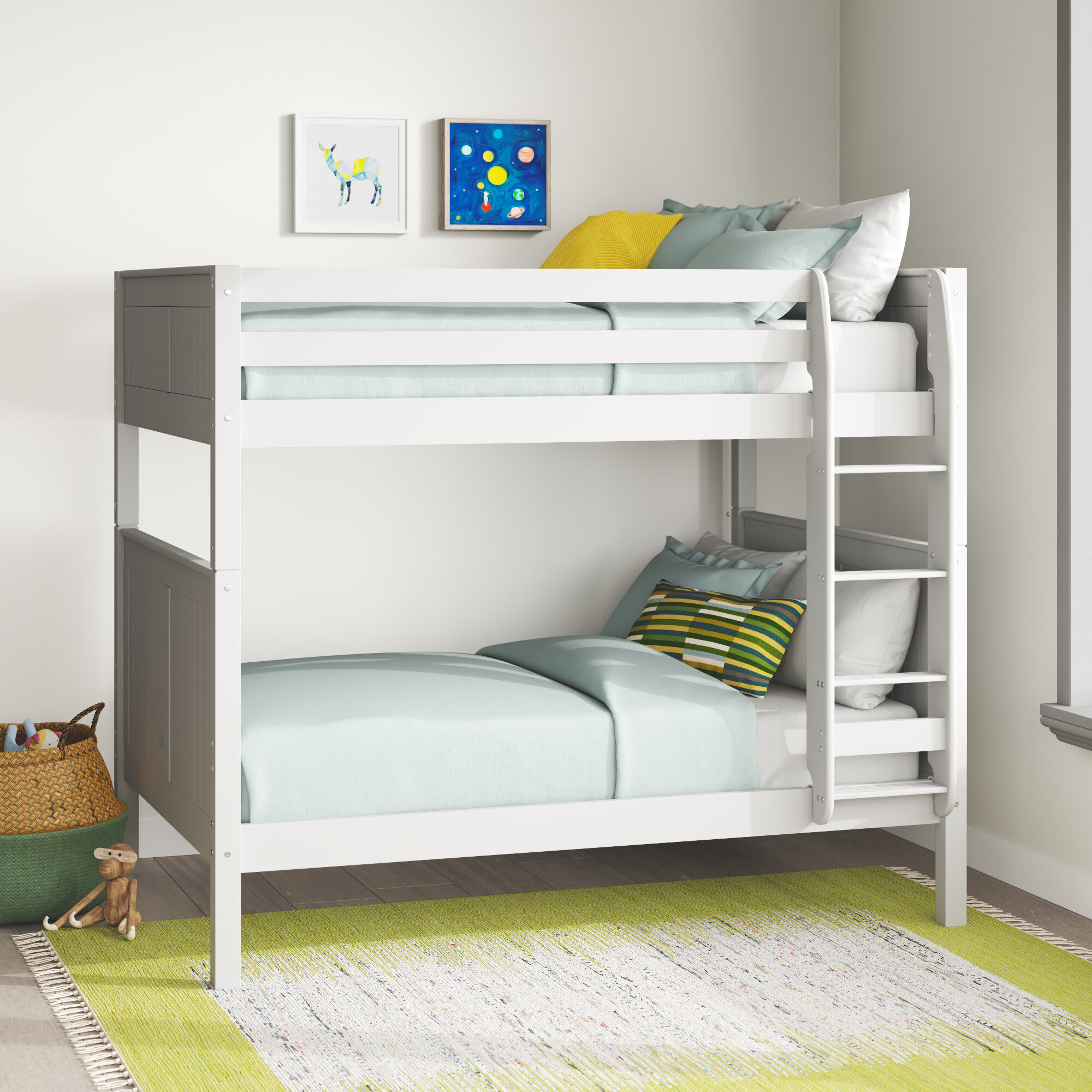 Mack & Milo™ Burkley Full Over Full Solid Wood Standard Bunk Bed By 