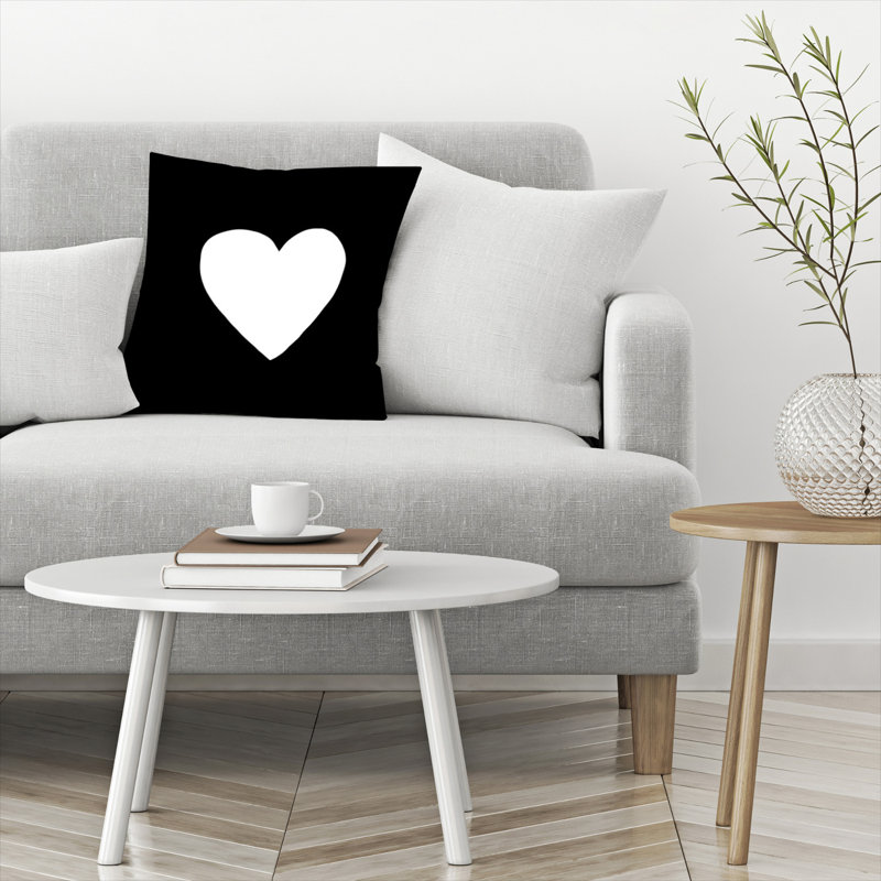 East Urban Home Big Heart Throw Pillow Wayfair