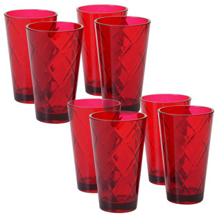 View Diamond 20 Oz Acrylic Drinking Glass Set of 8 Span Class productcard