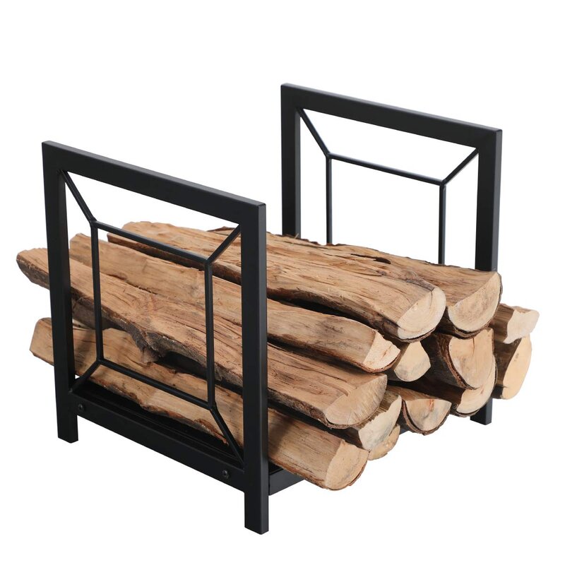 Alpha Home Small Firewood 1 1 Ft X 1 5 Ft Metal Log Store Wayfair