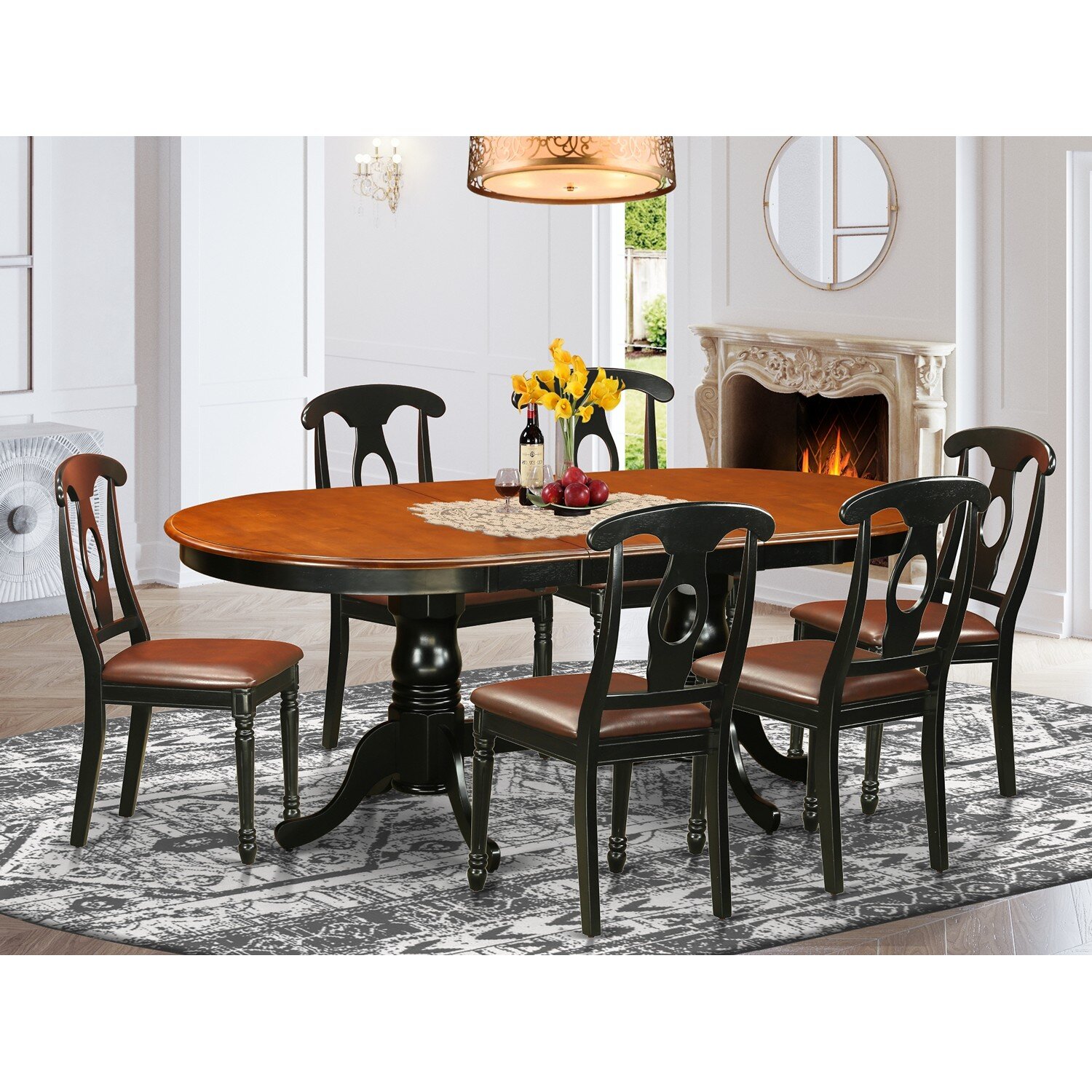 August Grove® Pilcher Butterfly Leaf Solid Wood Dining Set | Wayfair