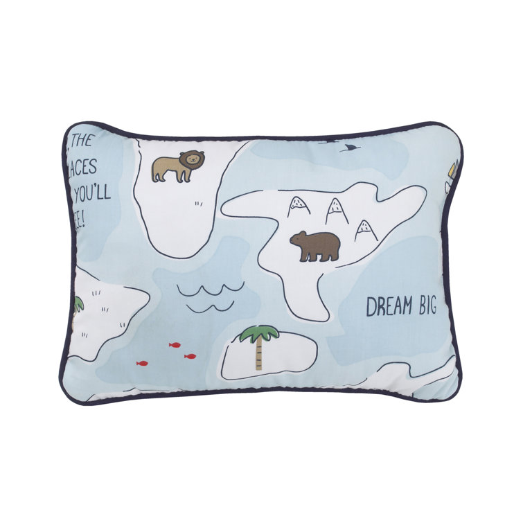world map crib bedding