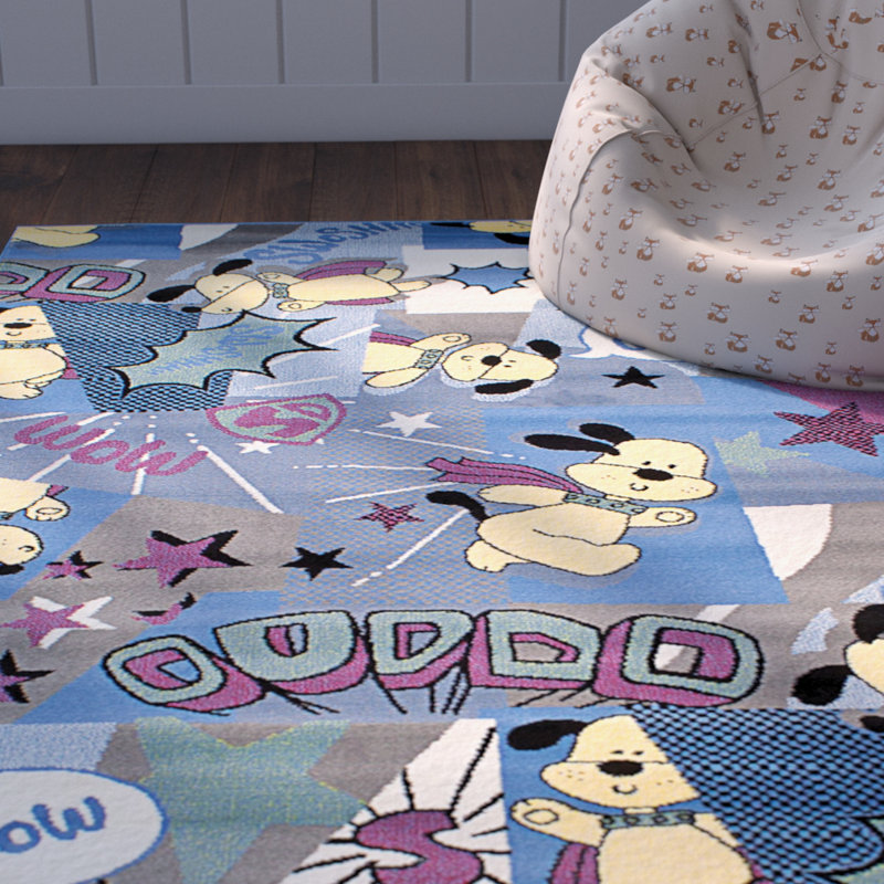Zoomie Kids Luann Slate Blue Dog Area Rug Wayfair Luann Slate Blue Dog Area Rug