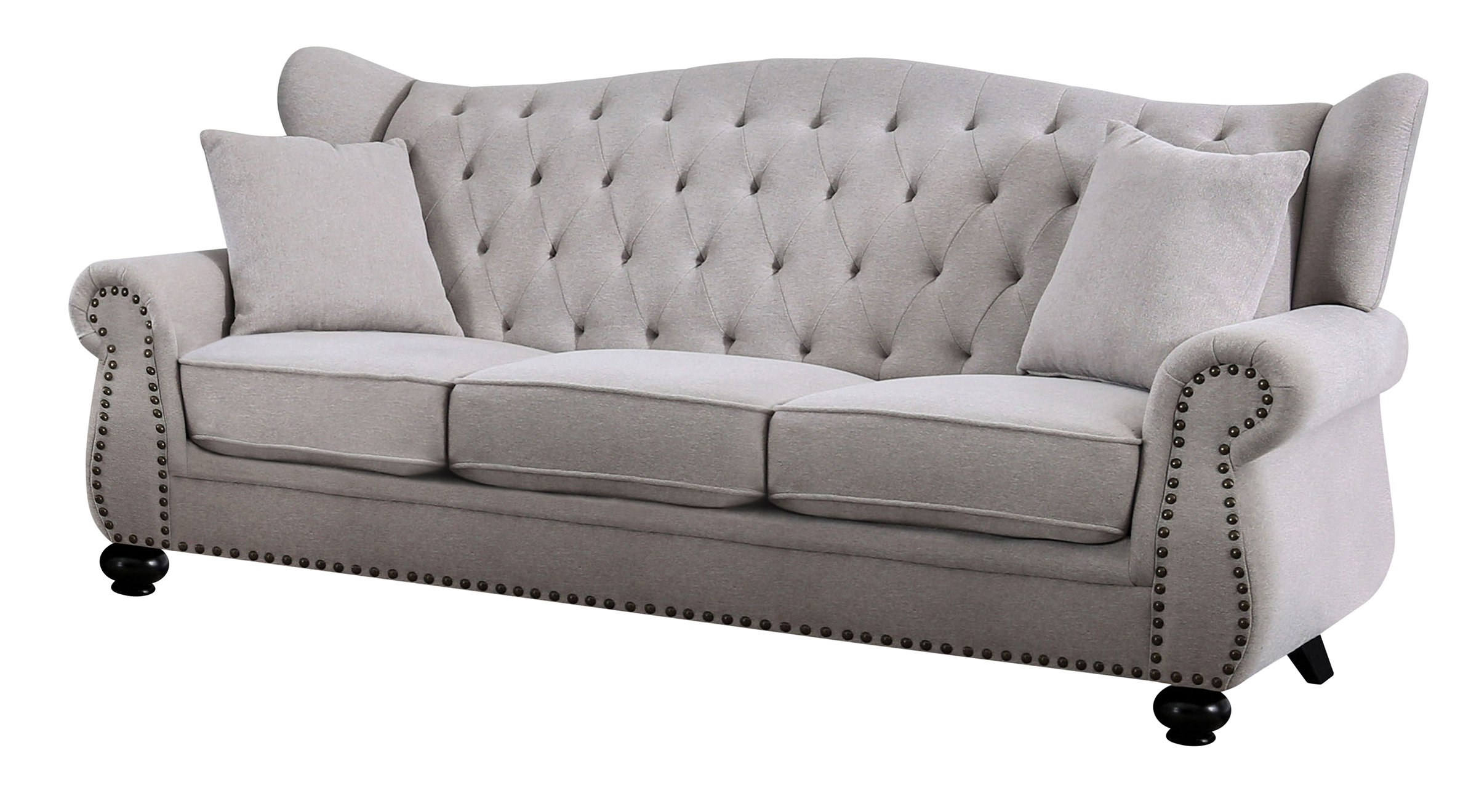 House Of Hampton Sharron Tufted Standard Rolled Arms Sofa Wayfair House Of Hampton Sharron Tufted