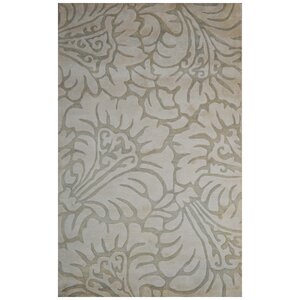 Wool Floral Hand-Tufted Ivory/Green Area Rug