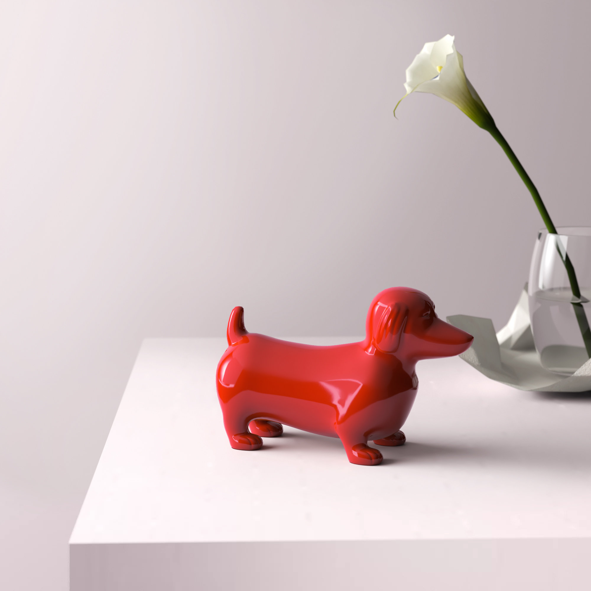 plastic dachshund figurine