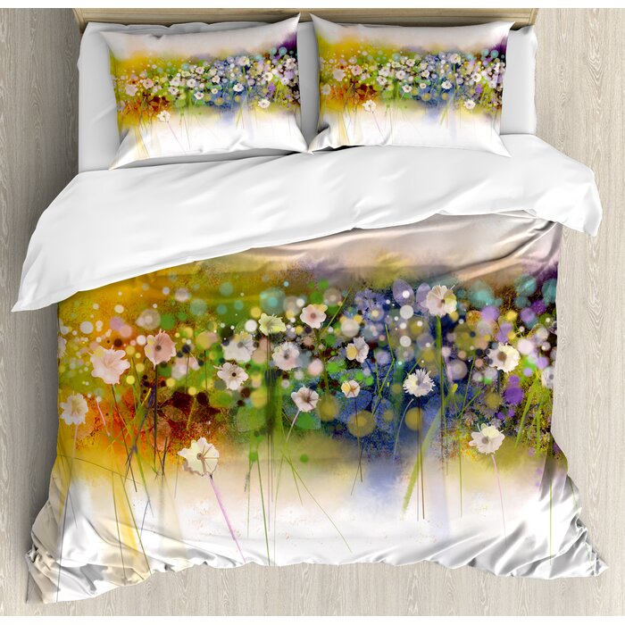 Flora King Size Duvet Cover Pillowcase Set Bedding Flowers