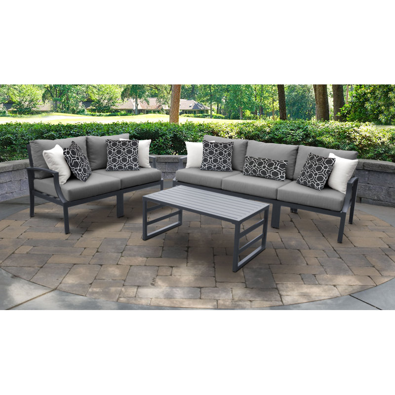 Ivy Bronx Benner Outdoor Aluminum 6 Piece Sectional Seating Group With Cushion Wayfair