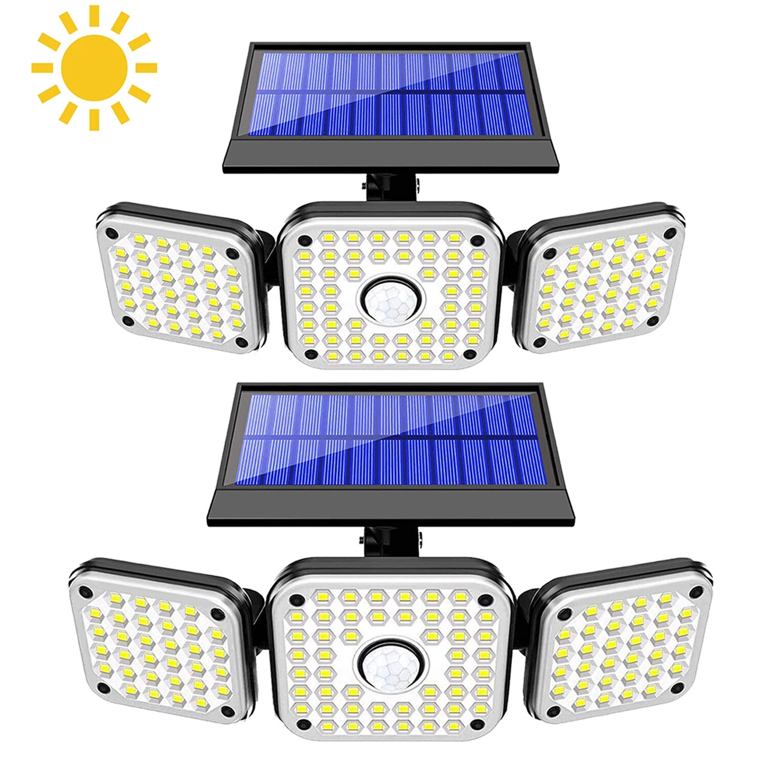 Solar Security Light 30 Super Bright LEDs PIR Motion Sensor No Wiring Adjustable 