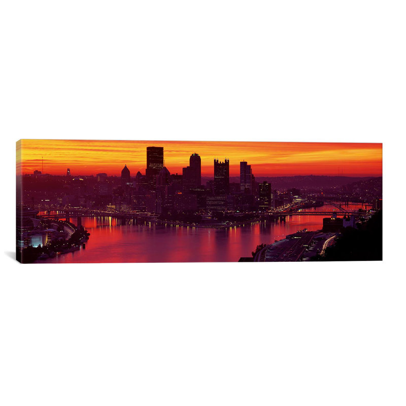 Ebern Designs Panoramic Three Rivers Stadium Pittsburgh Allegheny County Pennsylvania Photographic Print On Wrapped Canvas Wayfair